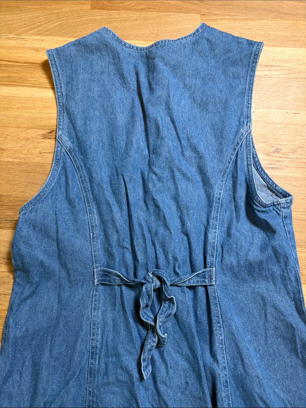 Y2K Stephanie K by Koret Dark Blue Denim Button-Front Midi Dress - Picture 12 of 15